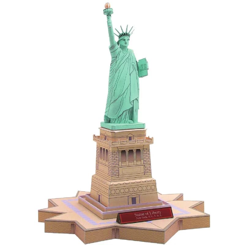 United States Statue of Liberty Large Bracket 3D Paper Model Papercraft DIY Art Origami Building Teens Adult Craft Toys QD-148