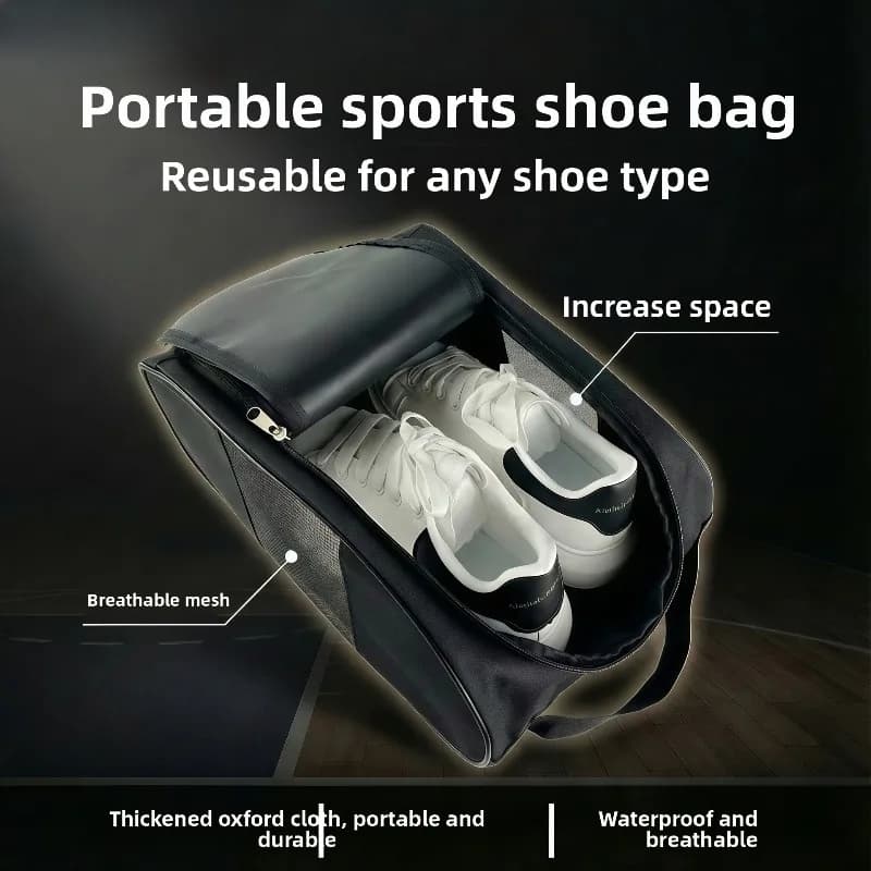 Borsa Portatile Traspirante in Rete per Scarpe, Organizer Impermeabile per Viaggi e Conservazione Scarpe da Calcio