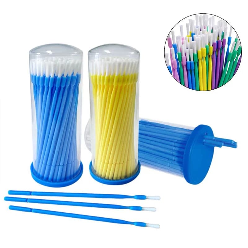 100 pcs/box Dentale Micro Applicator Brushes Disposable Long Micro Brush Whitening Tooth Extension Tool Dentist Materials