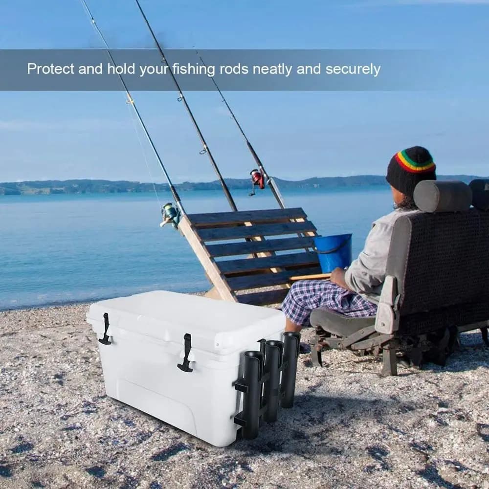 Portacanne da Pesca Laterale Leggero e Portatile con Vite, Supporto Durevole per Tubi da Pesca, per Uso Marino