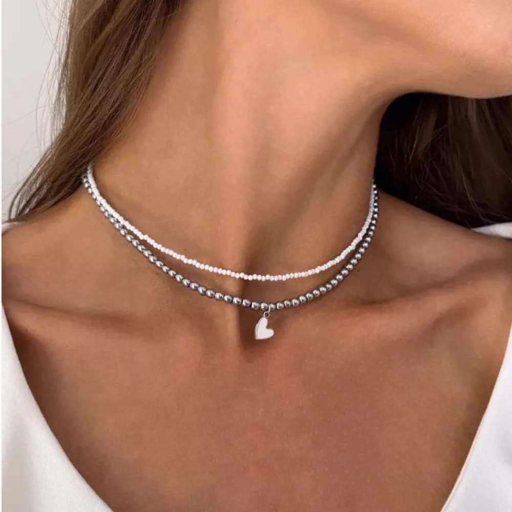 Light Luxury Jewelry High-End Collarbone Chain Glass Necklace Adjustable Y2k Necklace For Parties Casual Outings Anniversaries