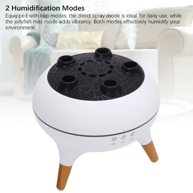 250ml Jellyfish Essential Oil Diffuser Aromatherapy Diffuser Desktop Humidifier With Light And Remote Control 110V-240V US Plug