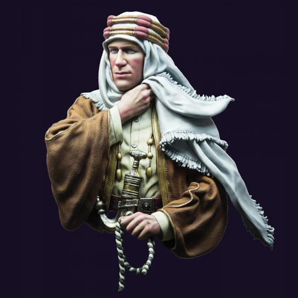 1/10 TE Lawrence, busto modello in resina, GK, tema storico, kit non assemblato e non verniciato