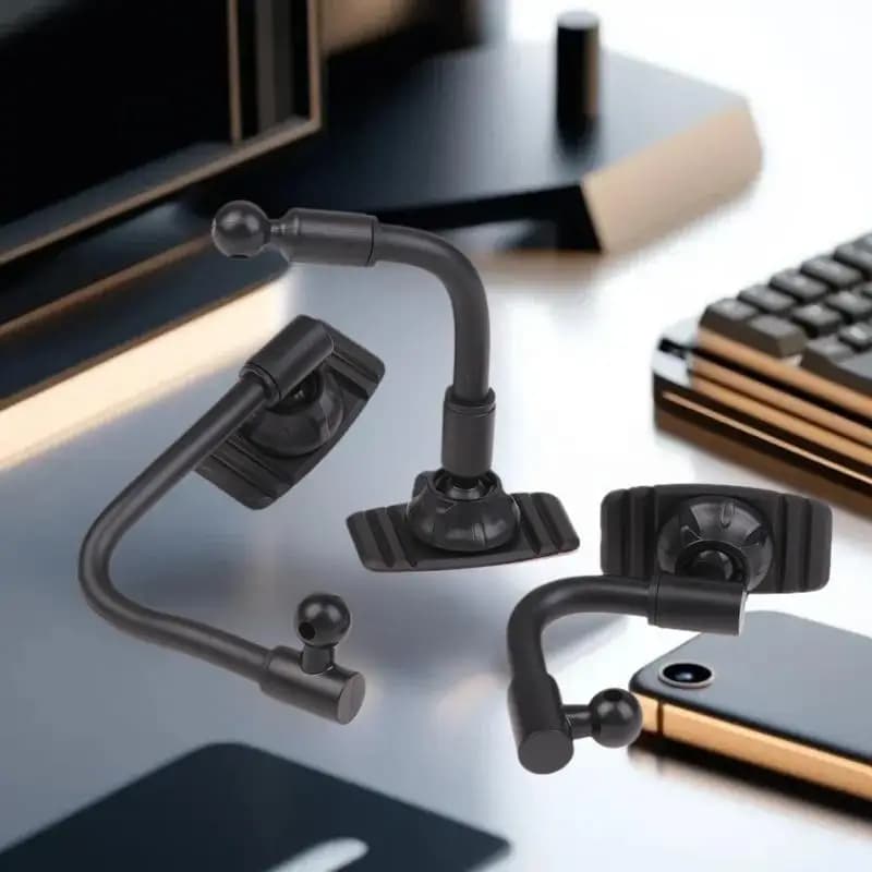 Set di supporto per cellulare da auto con base a sfera da 17 mm per cruscotto e parabrezza, con base adesiva Nano Glue.