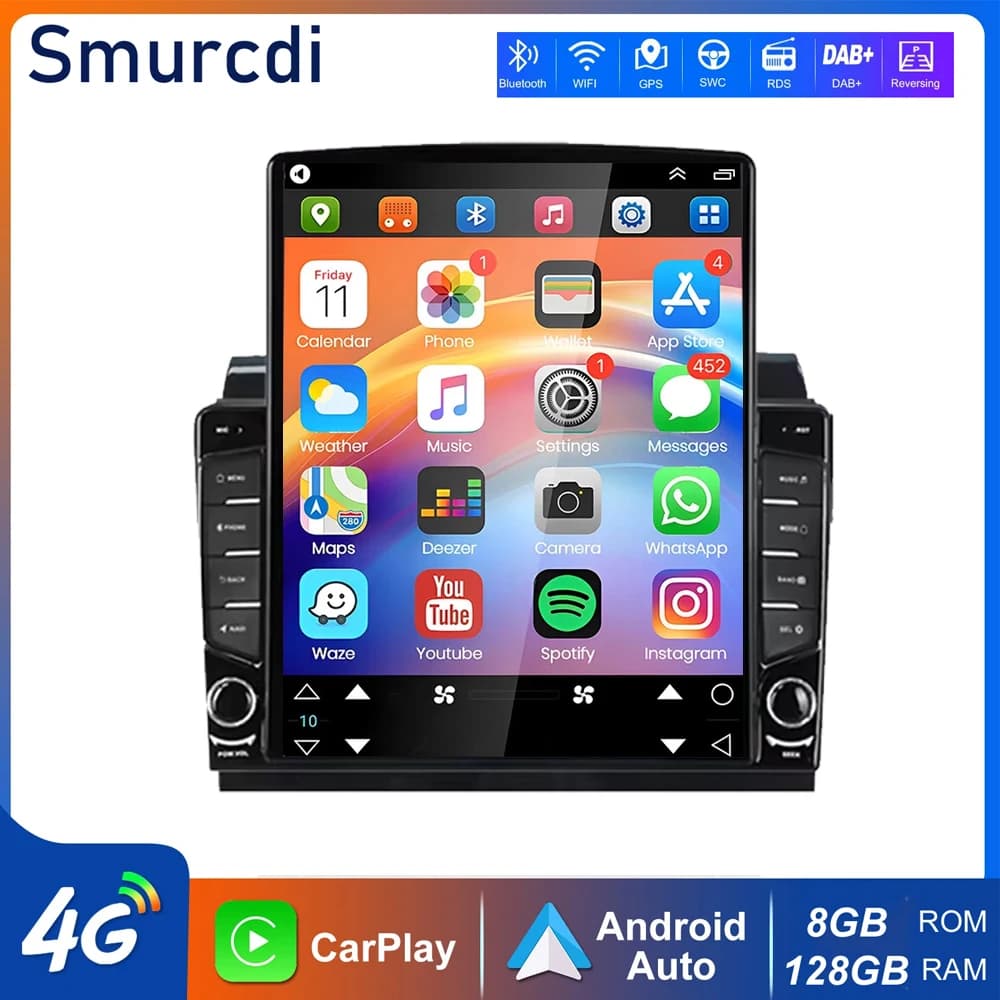 Autoradio multimediale con lettore DVD, Android 16 Carplay Auto 9.7 per Citroen Jumper Relay, Peugeot Boxer, Fiat Ducato 2006-2022