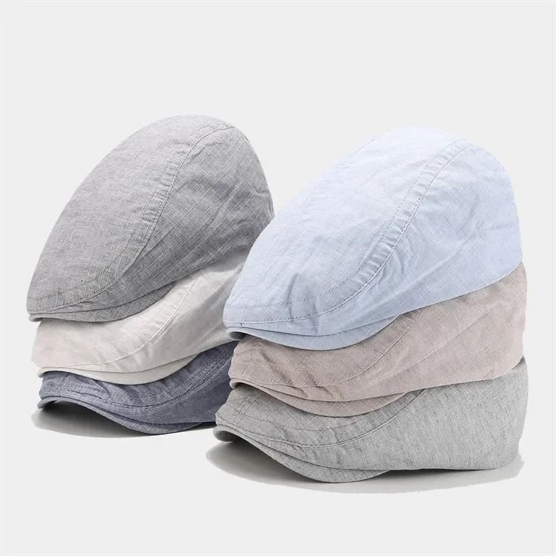 Newsboy Hats in Cotton for All Seasons, Berretto Plate for Men and Women, Pitcher Hat 169