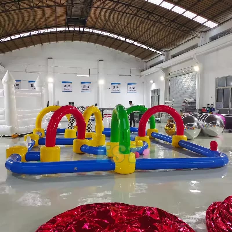 10m Nuovo Design all'aperto Gonfiabile Go Kart Track Zorb palla Percorso Gonfiabile Gara Paraurti Auto Pista Casa Gioco di Bici di Sicurezza
