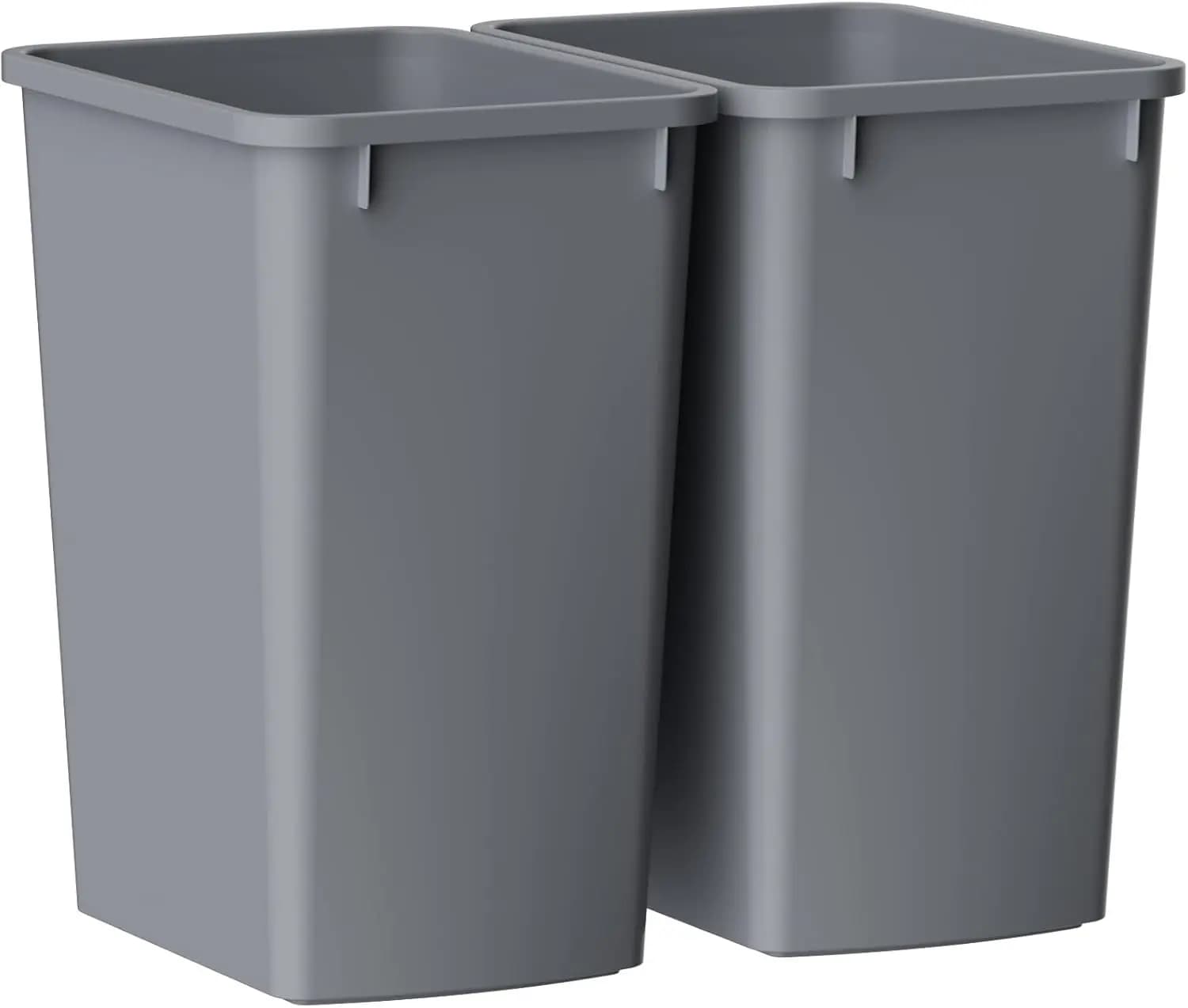 Cestino per rifiuti sottile da 35QT, leggero e robusto, per ufficio, cucina, bagno, confezione da 2
