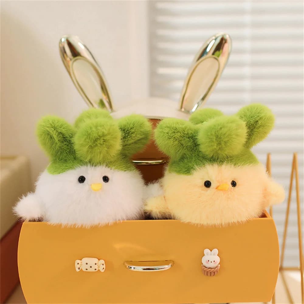 Kawaii aglio uccello peluche mini bambola carino realistico uccello pappagallo pollo bambola di peluche zaino ciondolo portachiavi giocattolo regalo