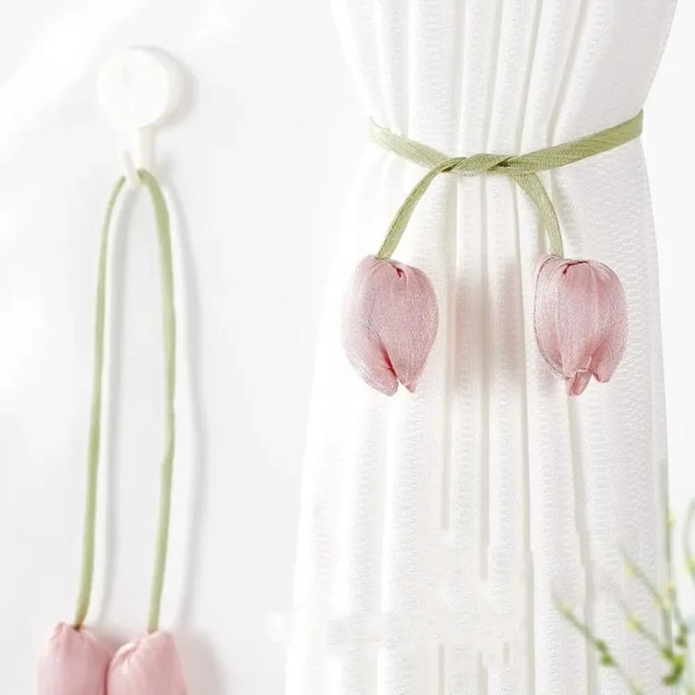 Creative Fashion Tulip Curtain Straps Elegant Adjustable Curtains Tie Rope Beautifully Curtain Buckle Living Room