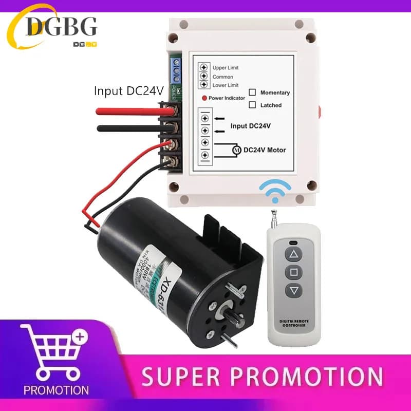 Interruttore di controllo remoto wireless per motore ad alta potenza 24V DC 40A 400W per tapparelle e tende elettriche con funzione avanti/indietro