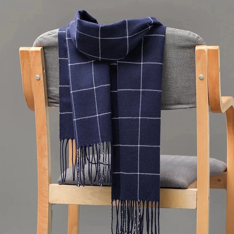 2024 Nuovi Uomini di Inverno Sciarpa Tenere Al Caldo Sciarpe di Cachemire Casual Del Progettista di Marca Pashmina Fazzoletto Da Collo Nappa Scialle di Affari Wrap