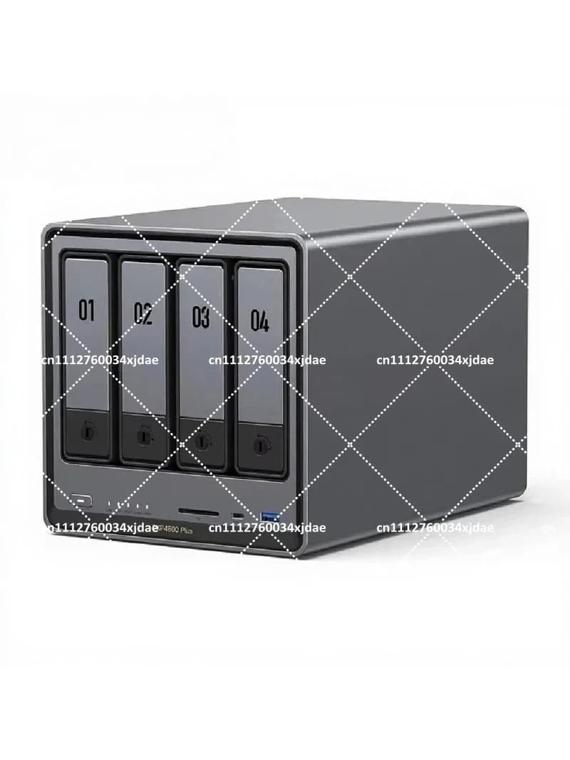 DXP4800 Plus 4 Bay Desktop NAS, Gold 8505 5 Core CPU, 4K 60Hz Network Attached Storage, Diskless