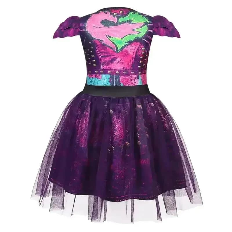 3'x,4'f\6/5;e,8\v,5/Jurebecia Descendants Girls Mal Costume Dragon Popular Musical Cosplay Princess Fancy Dress Upf;5,b'7\k.