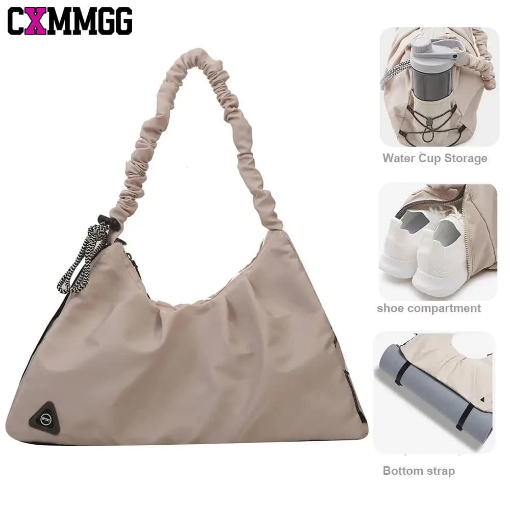 CXMMGG Yoga Mat Bag with Wet Shoes and Pocket, Gym Bag for Men - Adjustable Sport Yoga Shoulder