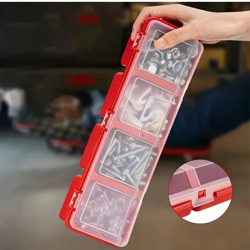 Scatola Organizer in Plastica Resistente Multi-Scomparto per Viti, Piccoli Oggetti, Ferramenta e Gioielli