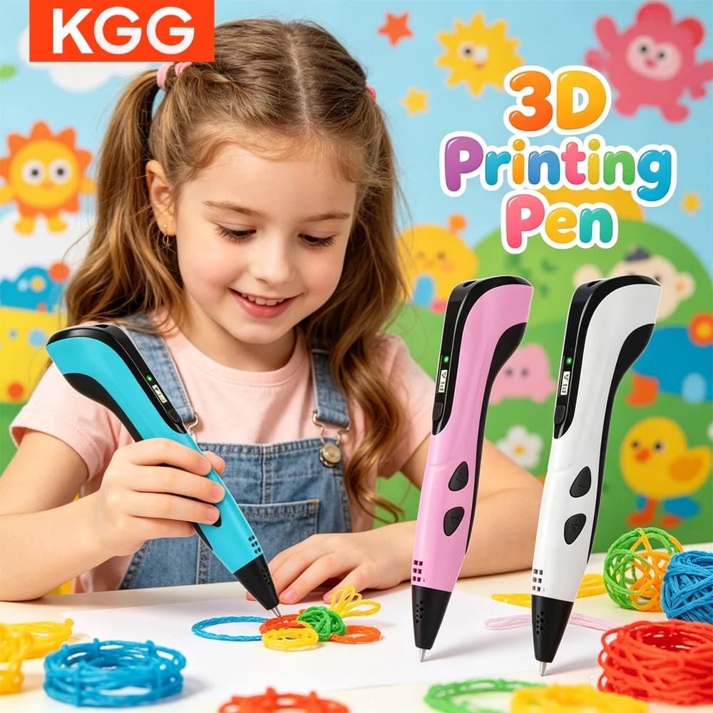 3D Printing Pen for Kids DIY 3D Drawing Pen Compatible PLA Filament Creative Craft Birthday Christmas Gift for Boys and Girls