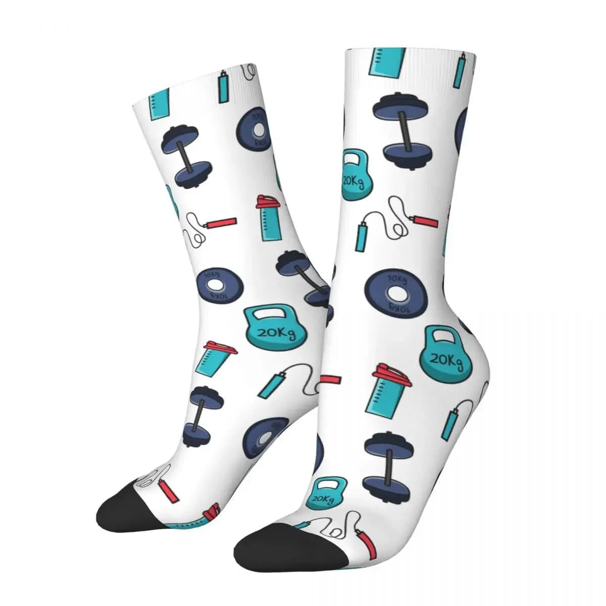 Gym Essentials Shaker, Kettlebell, Manubri, Cord Socks Super Soft Socks Harajuku Long socks for all seasons for unisex gifts
