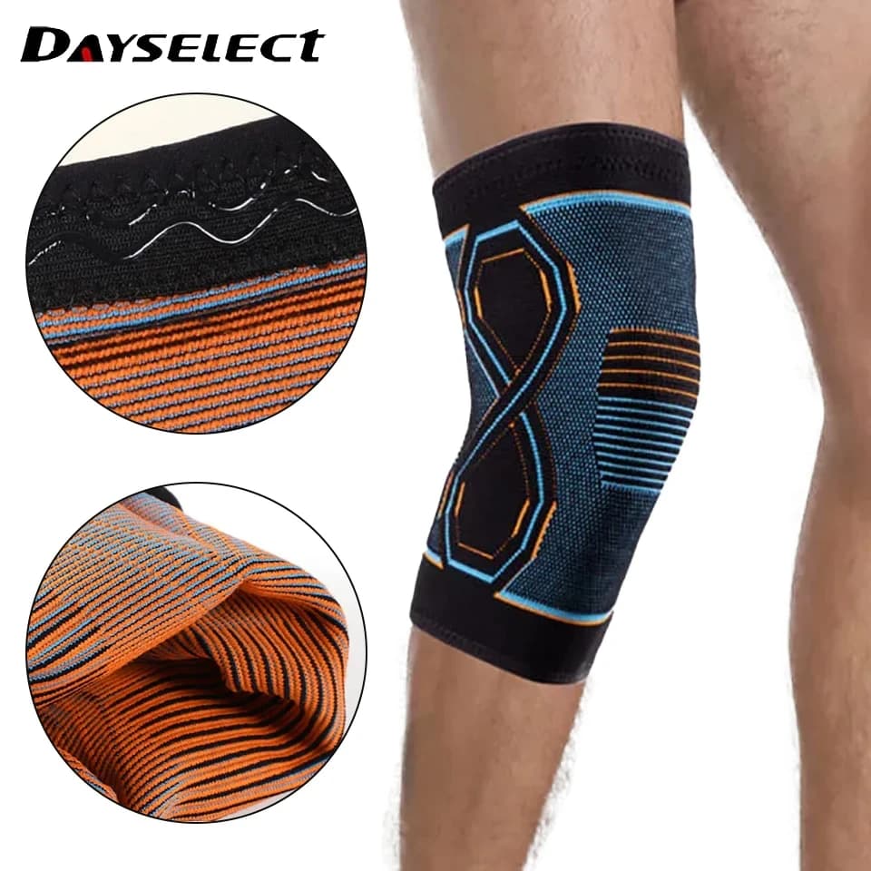 1 pz ginocchiere lavorate a maglia maniche a compressione dolore articolare artrite sollievo corsa Fitness fascia elastica ginocchiere uomo donna