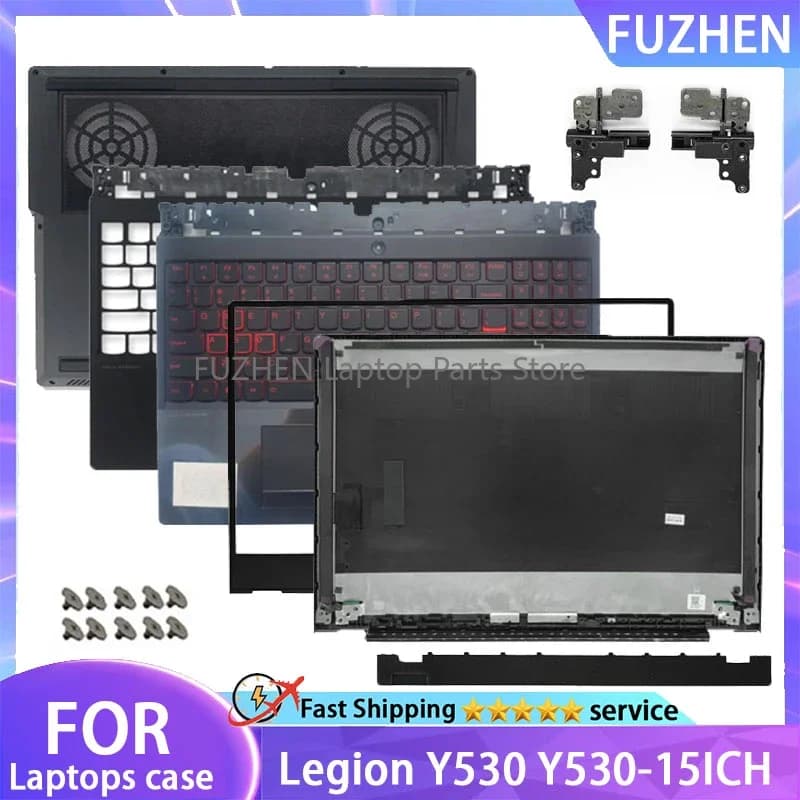 New Cover For Legion Y530 Y530-15ICH LCD Rear Cover/Front Frame/Palm Pad Keyboard/Bottom Cover/hinge