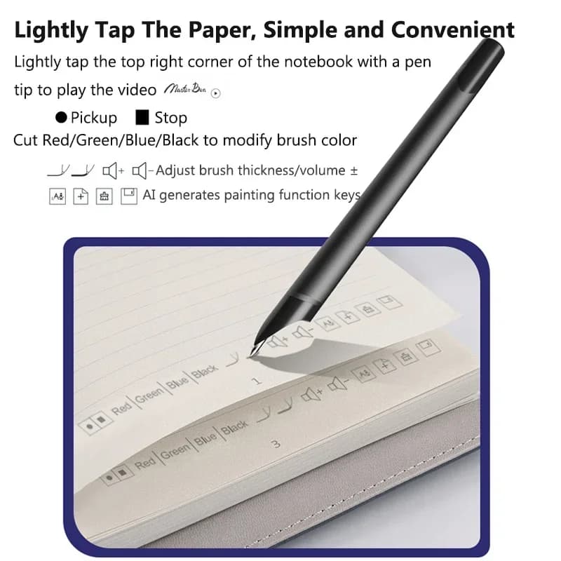 Set di penne intelligenti Set di notebook sincrono con schermo in carta intelligente Connessione Bluetooth per appunti di registrazione aziendale di design Voce AI