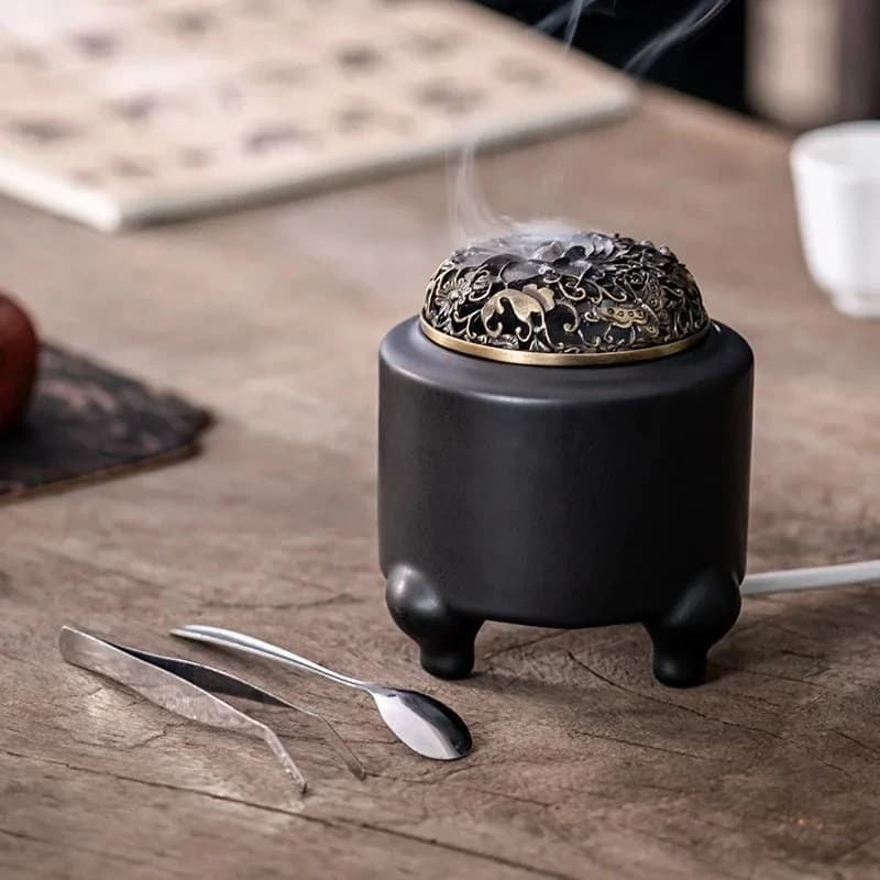 Electric Diffuser for Aromatherapy, Adjustable Temperature for Incense in Resin and Cere Perfume, Ceramic Stove for Meditation and Sleep Help