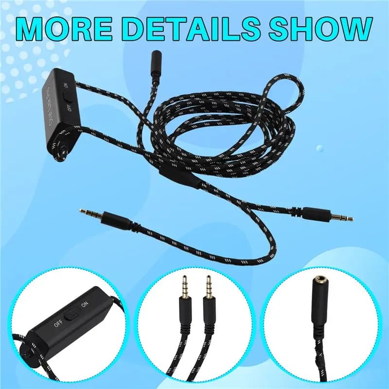 B31B Noise Reduction Chat Link Pro Cable for Elgato HD60X HD60S Capture Card Chat Adapter for One PS5 for PS4