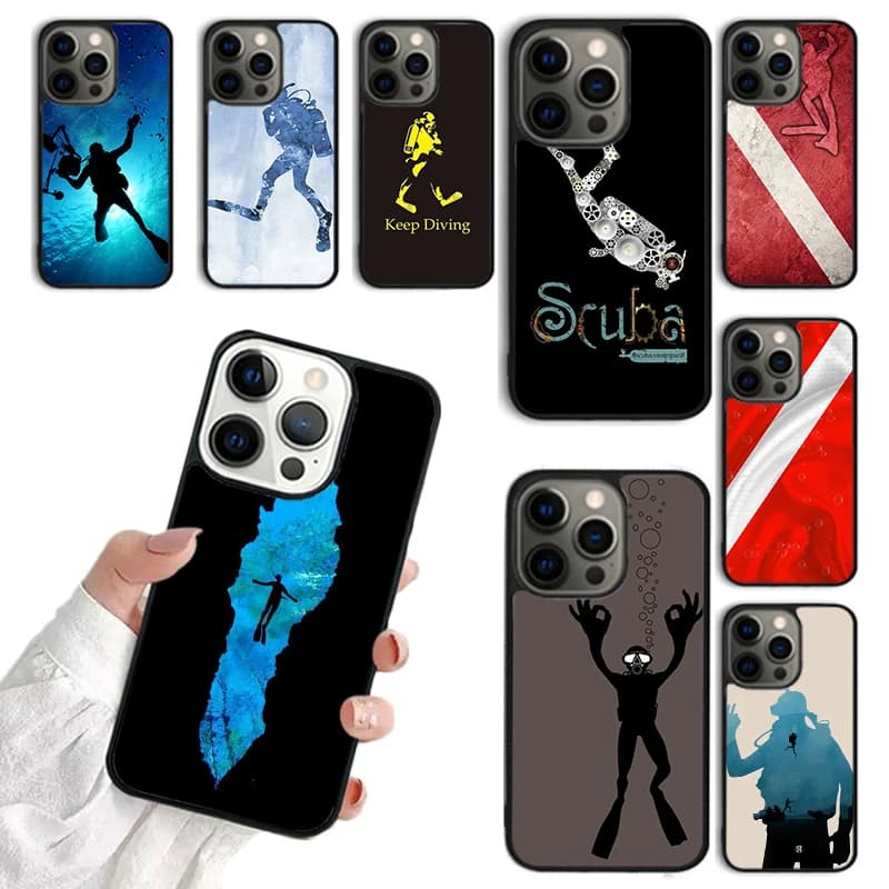 Custodia per telefono subacquea Diver Down per iPhone 17 Air 14 13 12 16 Pro Max 15 Plus Max Cover Shell Coque