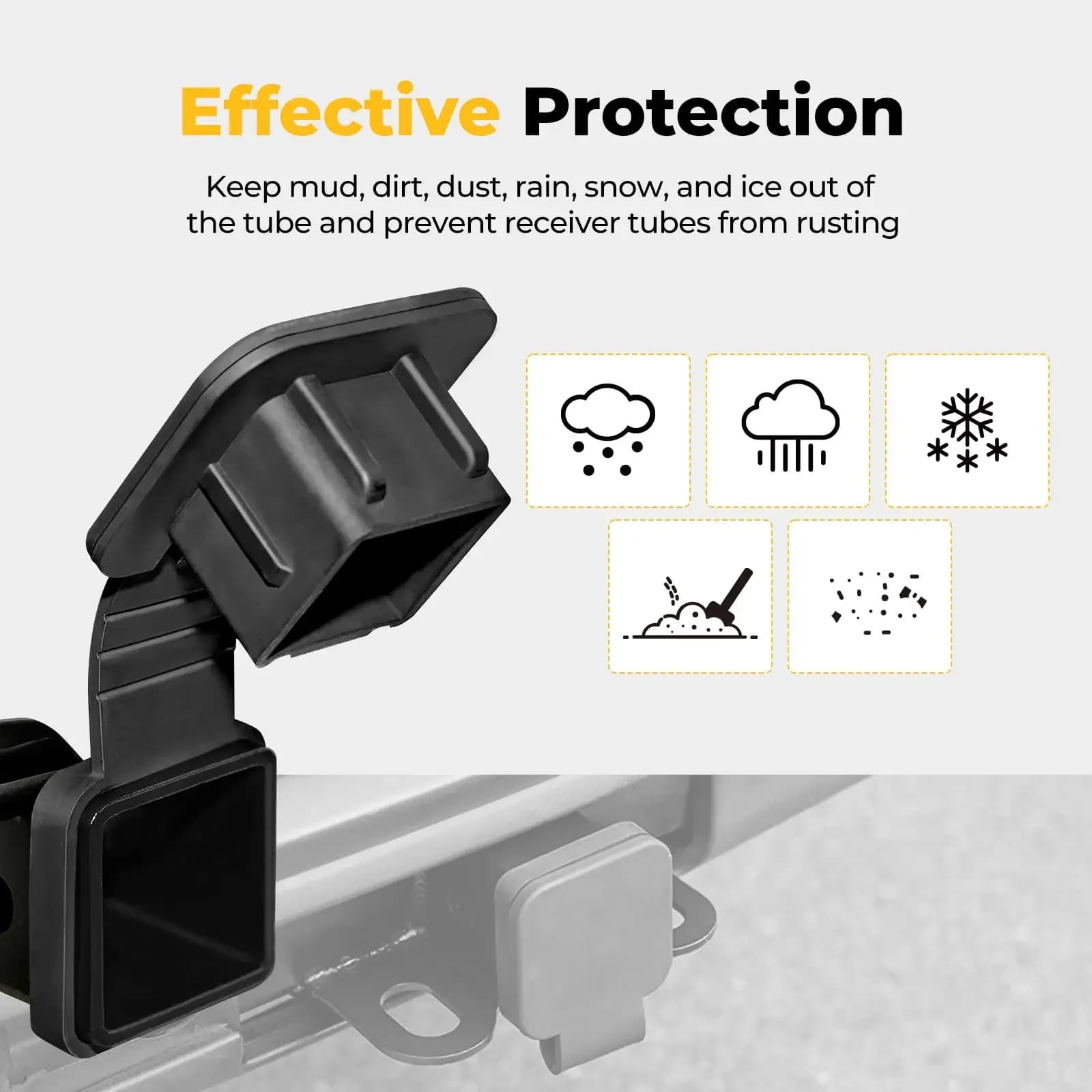 2 inch waterproof towing hook cover 2 inch waterproof towing hook cap protection for hose with unious plug Outdoor accessories for cars Csr