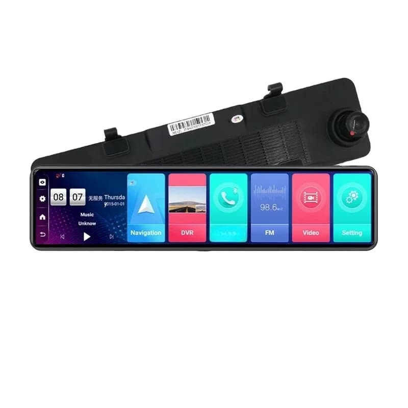 12'' 4+32G Android 8.1 Car RearView Mirror Stream Media Dual Lens 1080P ADAS DVR Dash Cam 4G Wifi Navigator Dashcam