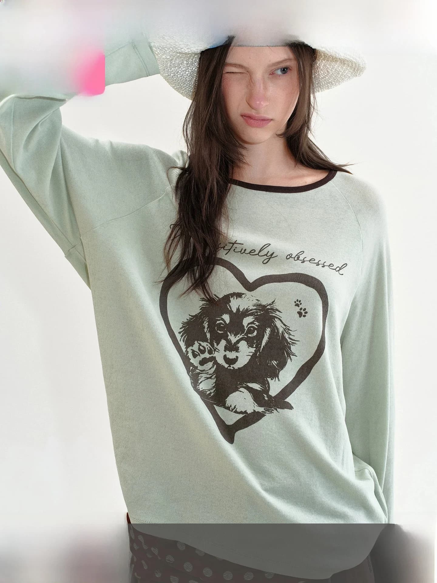 Fano Vintage Loose Feel T-shirt da donna estiva nuova con stampa, protezione solare, in cotone a maniche lunghe
