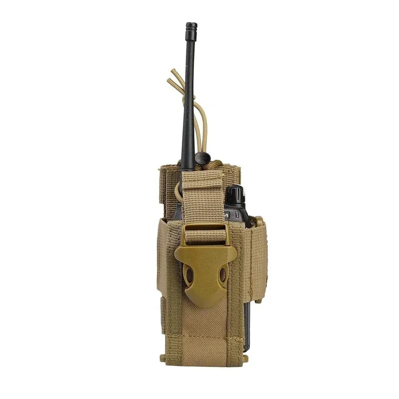 Borsa tattica per walkie-talkie Custodia per radio Molle Marsupio in nylon Tasca per ciondolo Accessori per la caccia