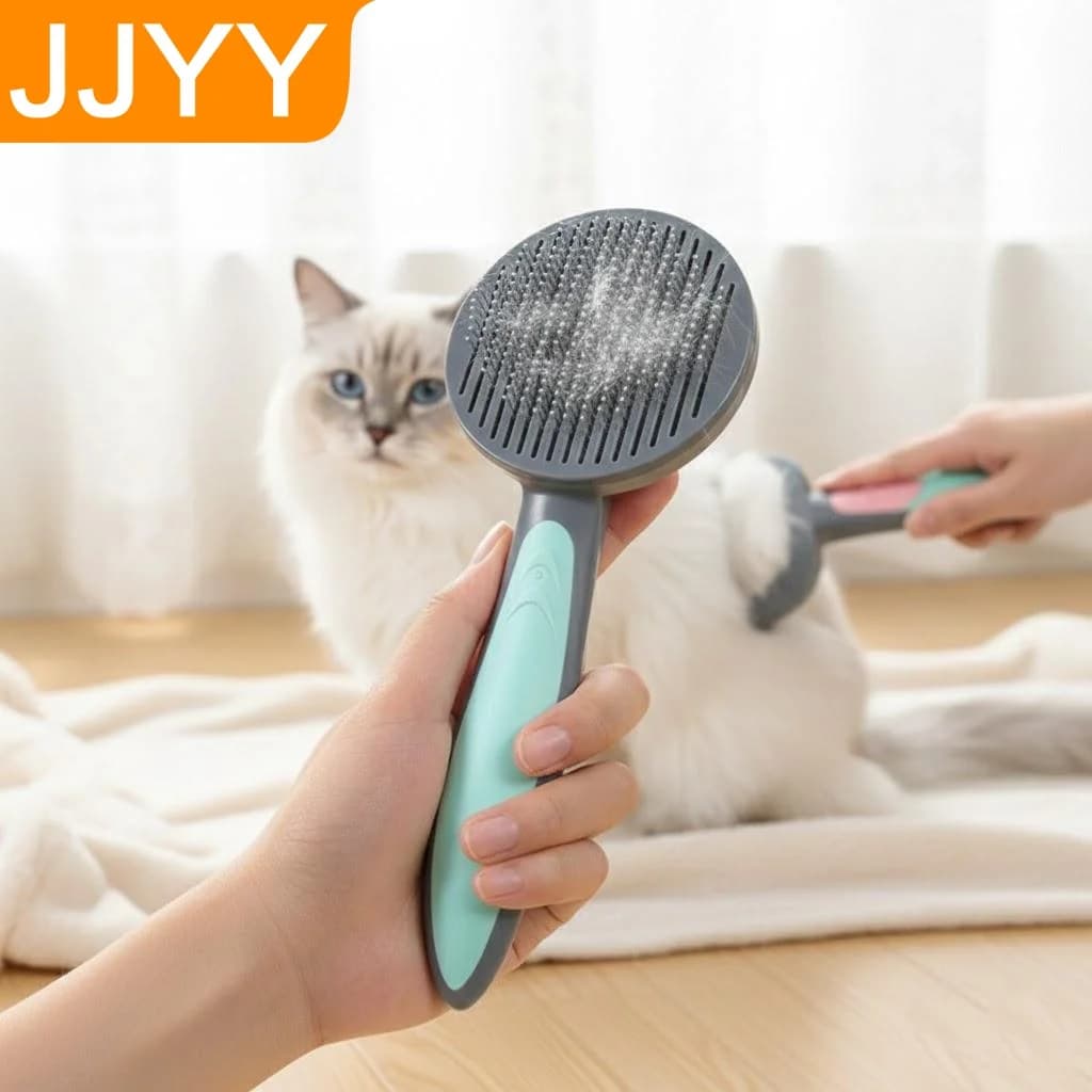 Spazzola autopulente per la toelettatura di cani e gatti, pettine a spillo anti-groviglio per la rimozione dei peli, accessori