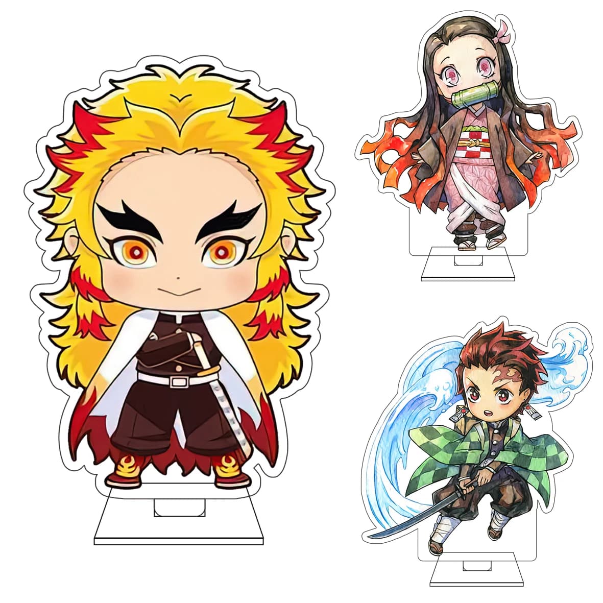 Statuetta in Acrilico da 10CM di Personaggi Anime Demon Cosplay, Kamado Tanjiro e Shinazugawa Genya, Ornamenti e Regali