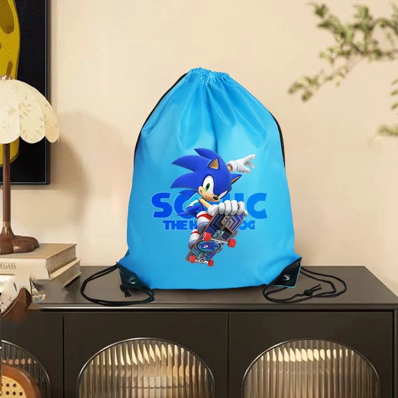 Cute Soniced Drawstring Bag Cycling Mountain Climbing Lightweight Backpack Fashion Portable Gym Clothes Shoes Storage Bags Gifts