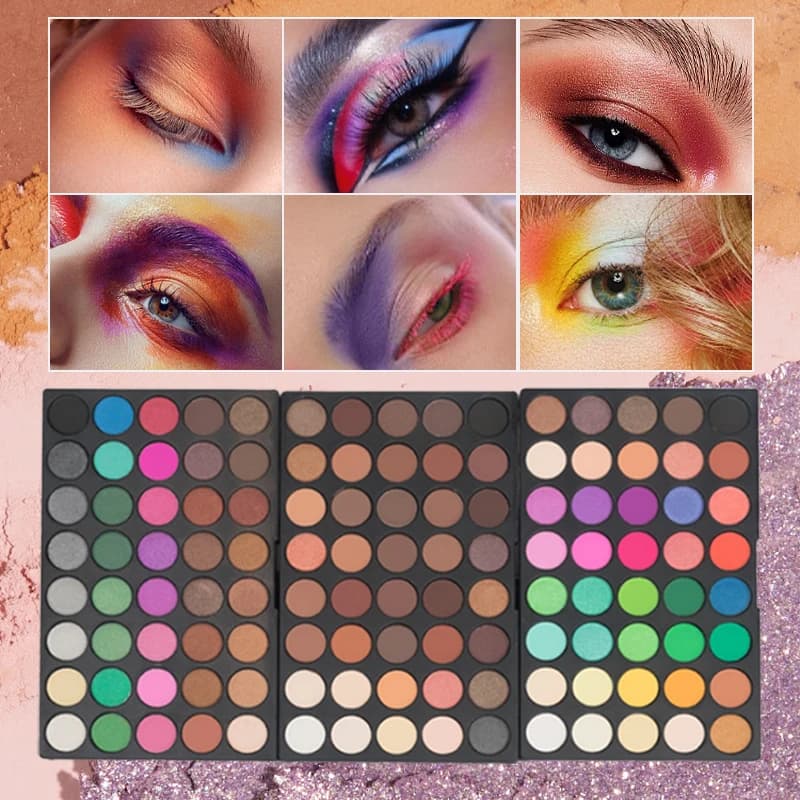 Palette Ombretti 120 Colori - Mini Palette Colorata con Ombretti Opachi e Brillanti, Trucco Occhi Sfumabile a Lunga Durata, Ombretti Arcobaleno