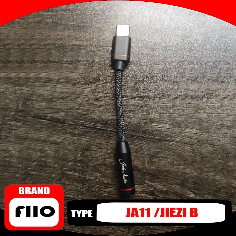 Amplificatore per Cuffie FiiO JA11/JIEZI B, Adattatore Decodificatore Convertitore HiFi 3.5mm con Supporto per Controllo MIC/Line