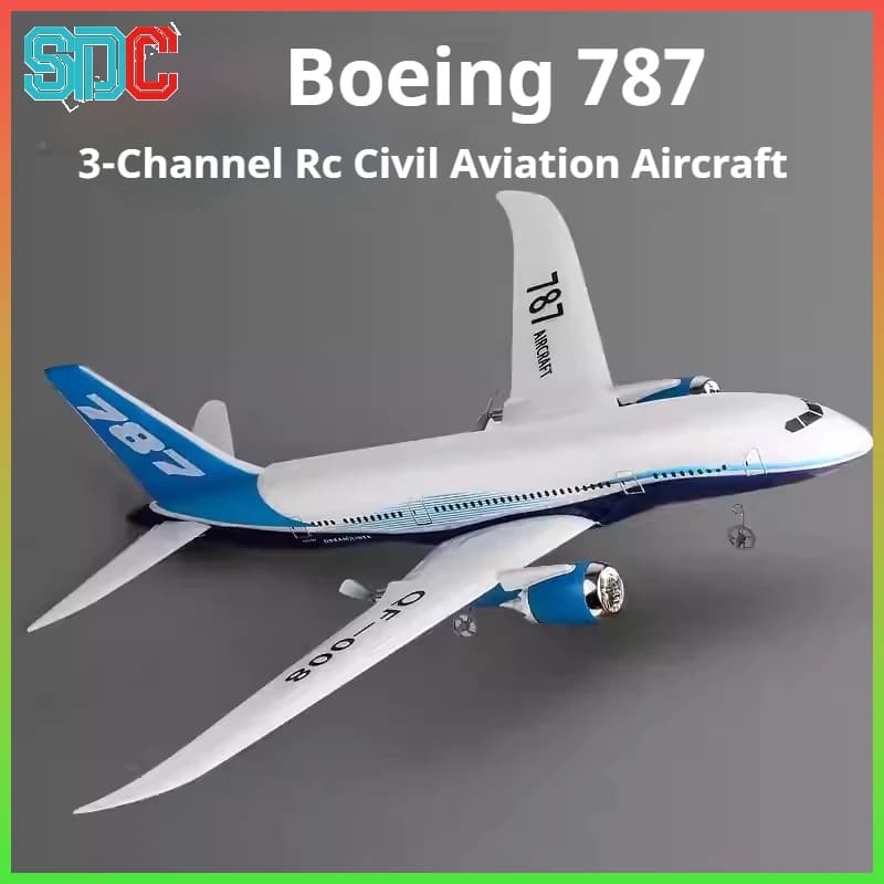 Qf008 RC Plane 787 Three Channel Remote Control Aircraft Fixed Wing Foam Glider Passenger Model Toy for Children