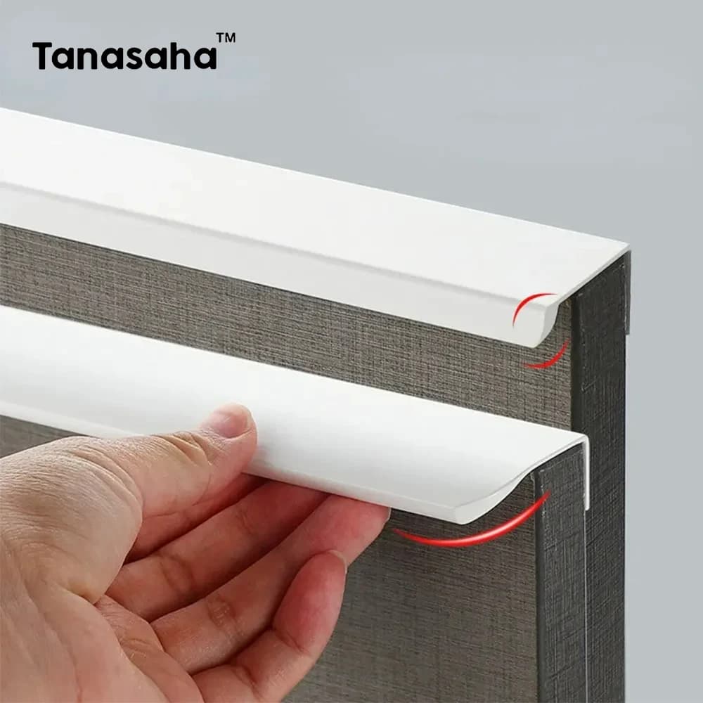 Maniglia nascosta a tirante lungo Maniglia per armadio nascosta bianca Maniglia per cassetto Maniglia per mobili per mobili da cucina in alluminio Maniglia per armadio