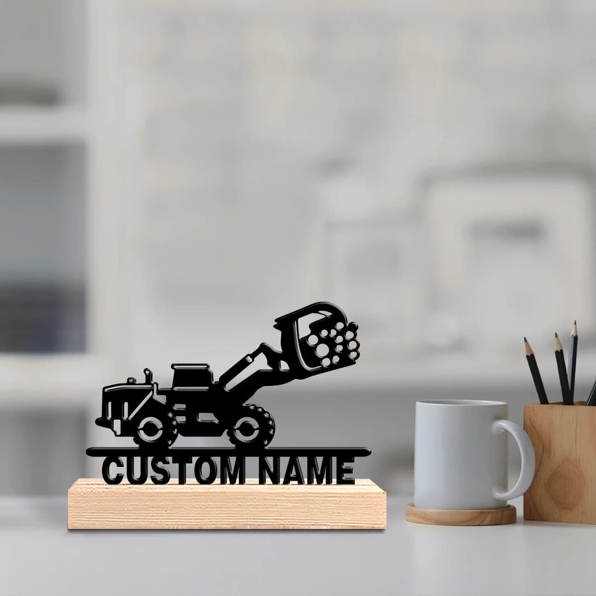 Custom Metal Statue with Wood Base, Modern Table Decoration for Couples, Anniversaries