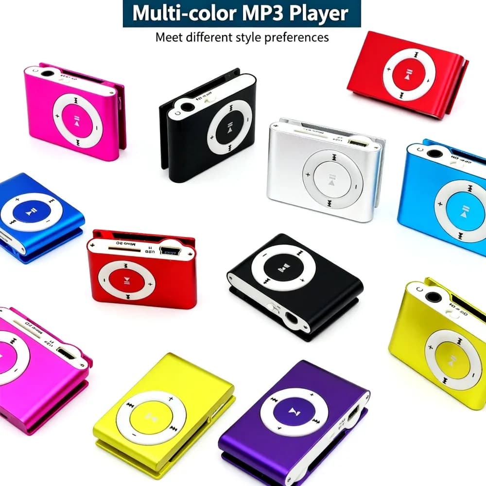 Mini Lettore MP3 Portatile con Clip, Supporto Scheda TF, Design Elegante e alla Moda, Walkman USB Colorato