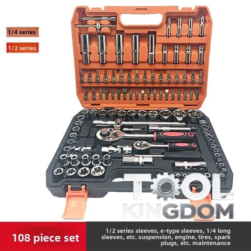 Set of 121 pieces of car repair compass keys, set of 82 pieces of combined tools for car repair, durable and robust