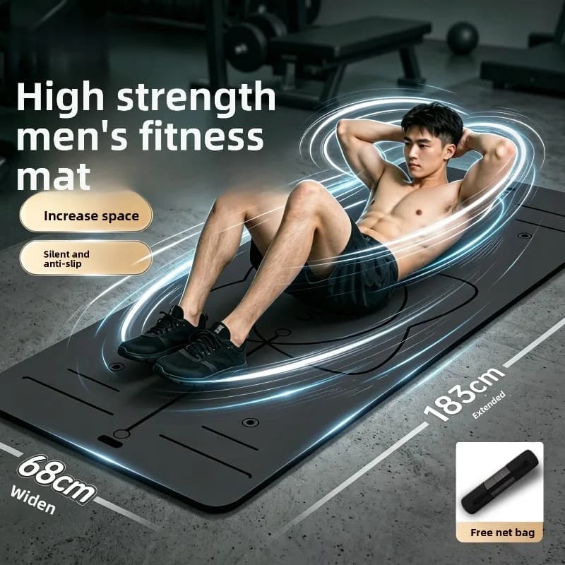 Large Natural Rubber Yoga Mat Eco Friendly Odorless Durable Shock Absorbing Home Gym Mat Yoga Mat Gymnastics Mat
