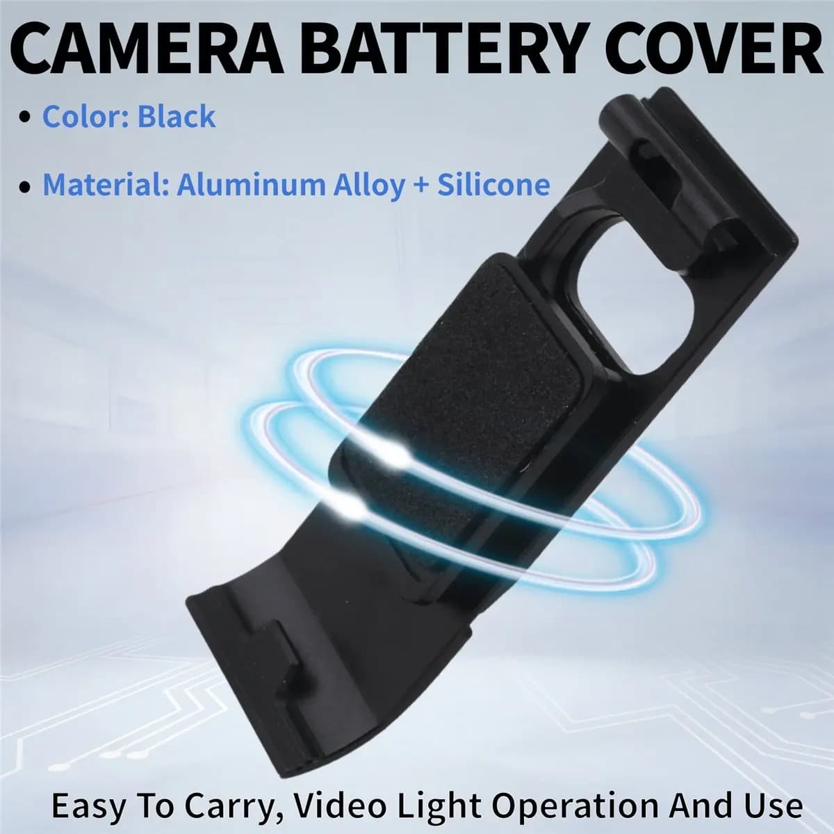 N05R For Gopro-MAX Sliding Battery Side Cover Dustproof Camera Removable Protective Door Lid Charging Case Port,Black