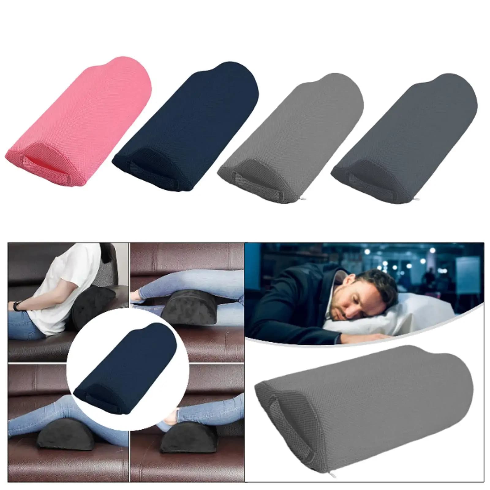 Cuscino poggiagambe sotto il supporto delle gambe Comfort Cuscino ergonomico portatile per sollevazioni delle gambe per viaggiare, dormire, aereo, scrivania, caviglia
