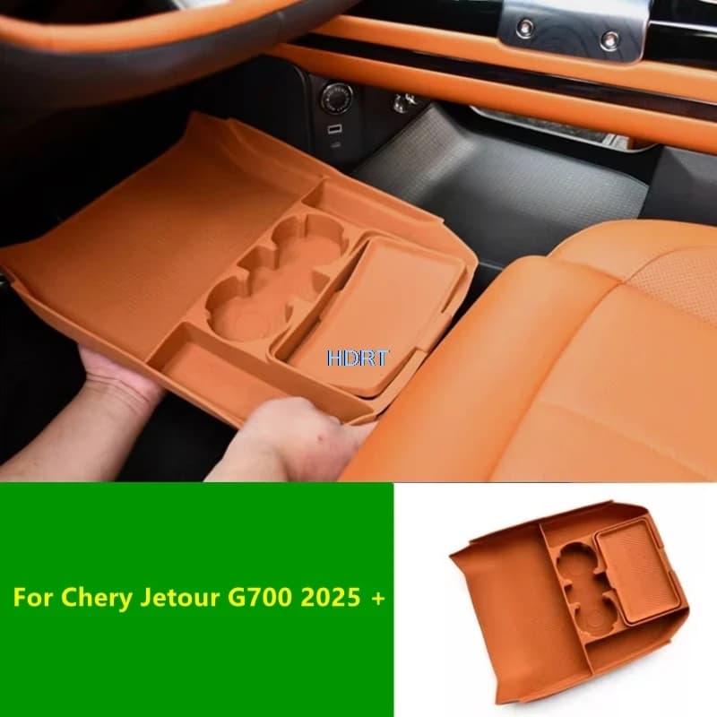 Per Chery Jetour G700 2025 + Car Style Center Console Scatola di immagazzinaggio Zerbino Scomparto Organizzatore Vassoio Copertura Interno Pad Accessori