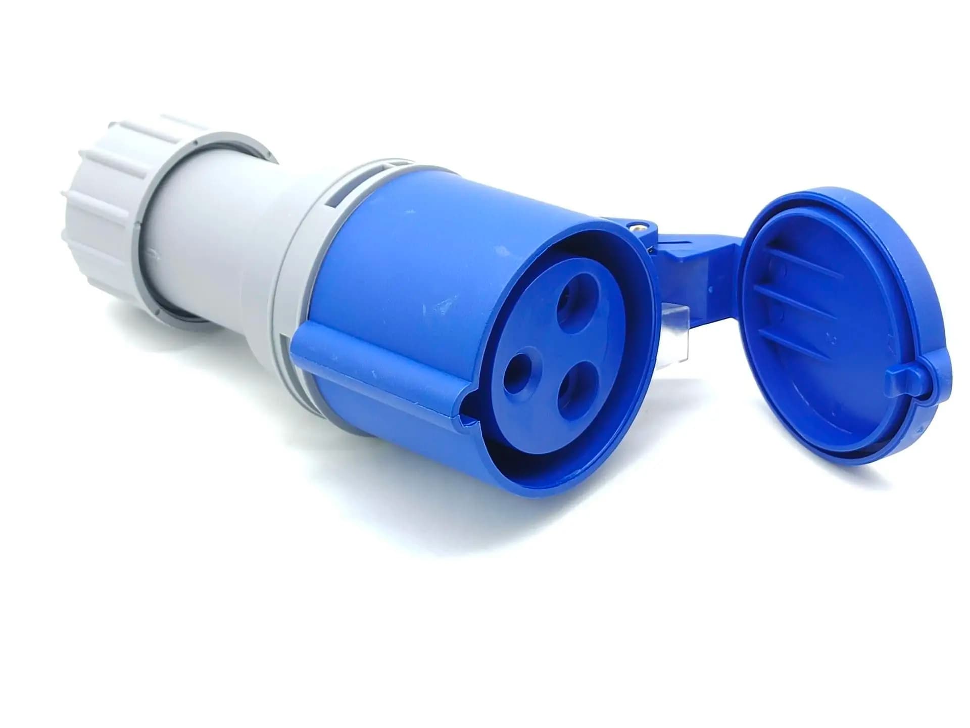 IEC 60309 Movable Socket 32A 3pin 220V-250V 50/60Hz 3P 6h 2P+E Waterproof IP44 CEE Industrial Socket With Spring-Loaded Cap