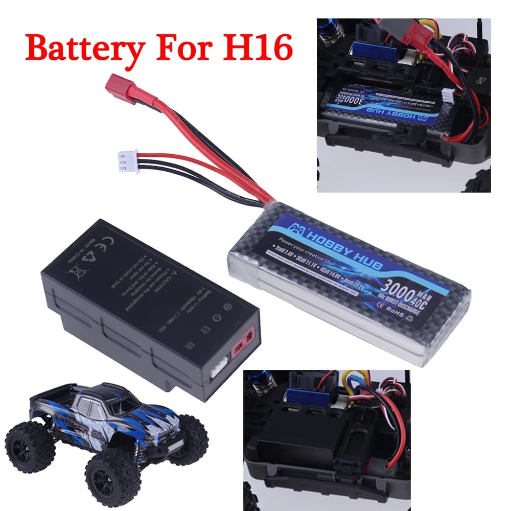 7.4V 1050mAh Original Battery For MJX H16 H16P H16E 16207 16208 16209 16210 RC Racing Car 7.4V 3000mAh Replaceable batteries