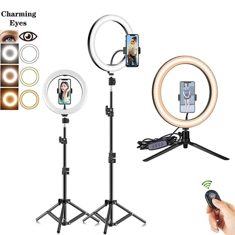 16/26/33 centimetri LED Selfie Anello Lampada Fotografia Video Luce Dimmerabile Luce di Riempimento Con Treppiede Lampada di Controllo Remoto Del Telefono Per Video dal vivo