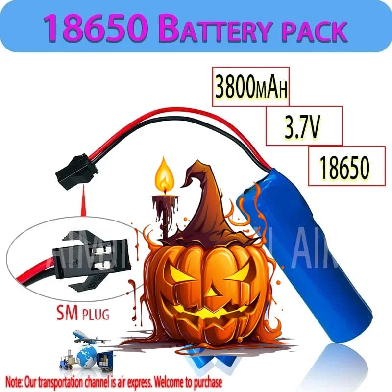 2026 3.7V 18650 3800mAh Batteria ricaricabile agli ioni di litio per con PCB Microfono Registratore RC Auto SM Spina Sostituisci la batteria